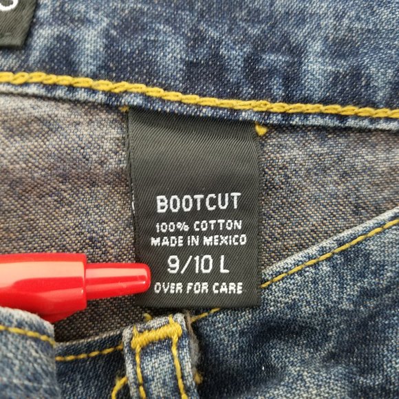 Express Jeans Juniors Size 9 Long High Rise Bootcut Dark Wash Blue Denim 30x32.5 - Picture 9 of 14